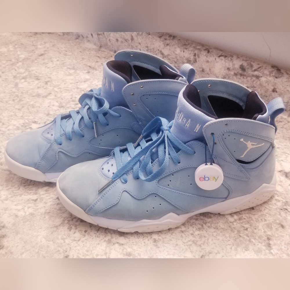 JORDAN 7 PANTONE SZ 10.5 UNC NORTH CAROLINA TARHEELS NIKE AIR BABY BLUE GENUINE